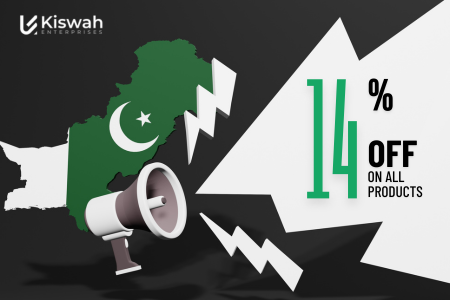 14% Off Entire Inventory - Azadi Day Sale Pakistan | Kiswah Enterprises
